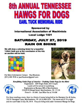 tennessee hawgs for dogs earl tuck memorial ride flyer memorial flyers