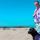 Brennon and Poet on the beach.