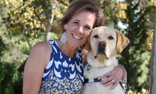 jill, woman, dog, guide